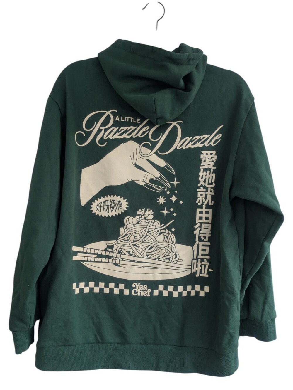 Yes Chef Razzle Dazzle Green Hoodie
